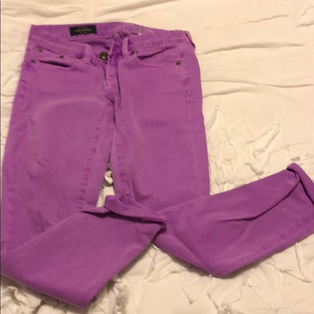 JCrew pink toothpick jeans